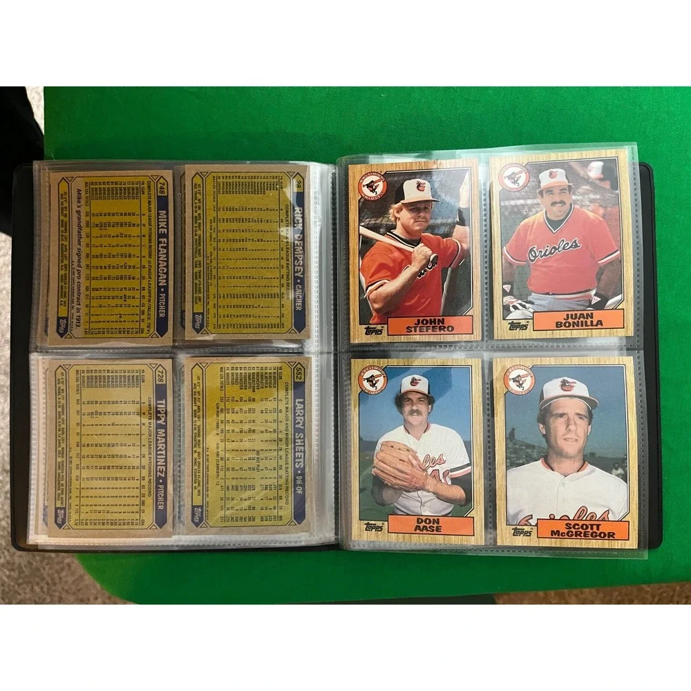 Baltimore Orioles 1987 Topps Team Set with‎ 40 card collector album.